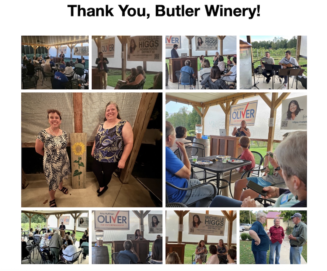 Images from a fundraiser held at Butler Winery in Monroe Co. with Amy Oliver and Michelle Higgs