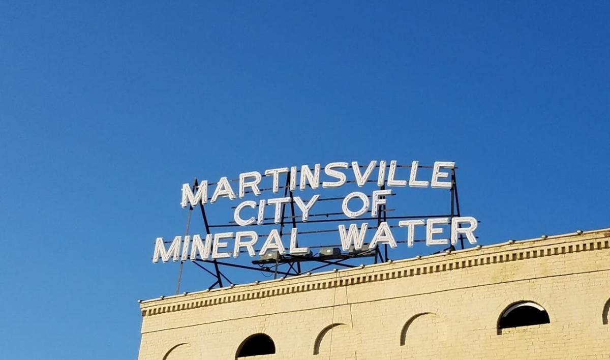 Martinsville City of Mineral Water sign